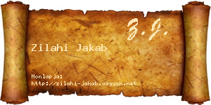 Zilahi Jakab névjegykártya